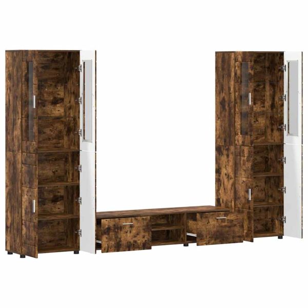 Комплект ТВ шкаф с чекмедже с рафт Димян дъб Инженерно дърво