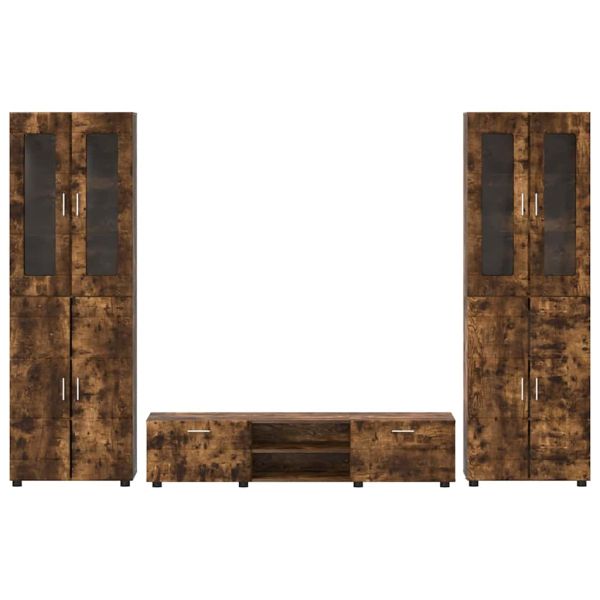 Комплект ТВ шкаф с чекмедже с рафт Димян дъб Инженерно дърво