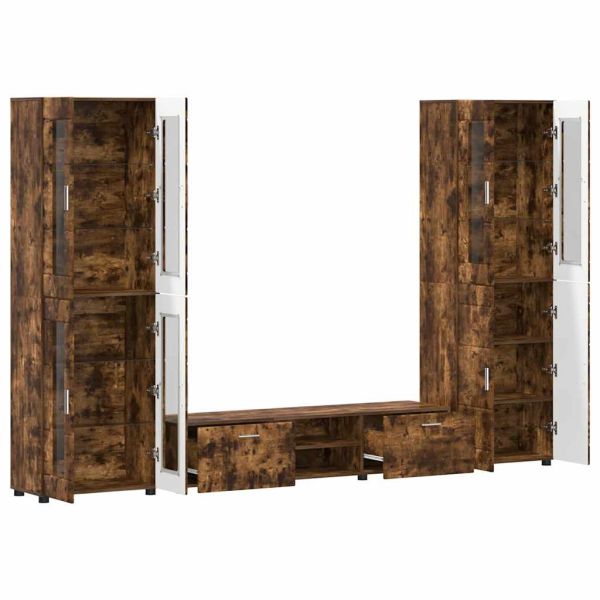 Комплект ТВ шкаф с чекмедже с рафт Димян дъб Инженерно дърво