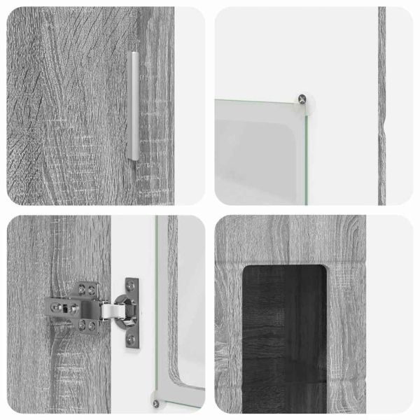 Комплект ТВ шкаф с чекмедже с рафт Сив Сонома Инженерно дърво