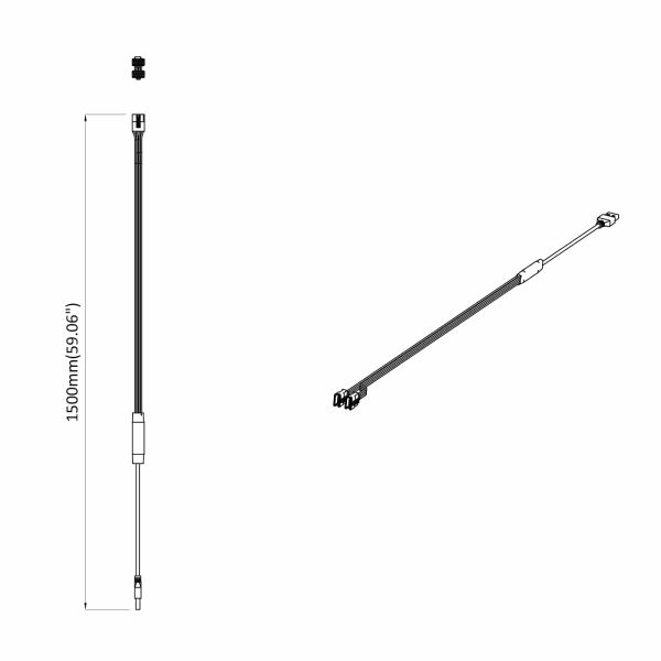 LED лента 4 pcs Черна и Многоцветна 150 cm Мед и пластмаса