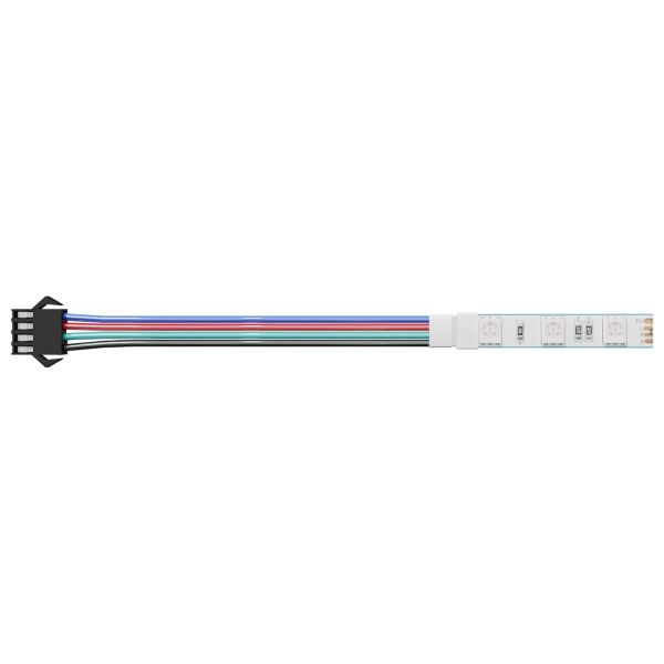 LED лента 4 pcs Черна и Многоцветна 150 cm Мед и пластмаса