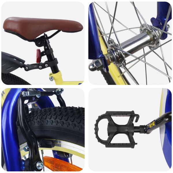 Детски Велосипед 20 инча за 6–11 години Жълто