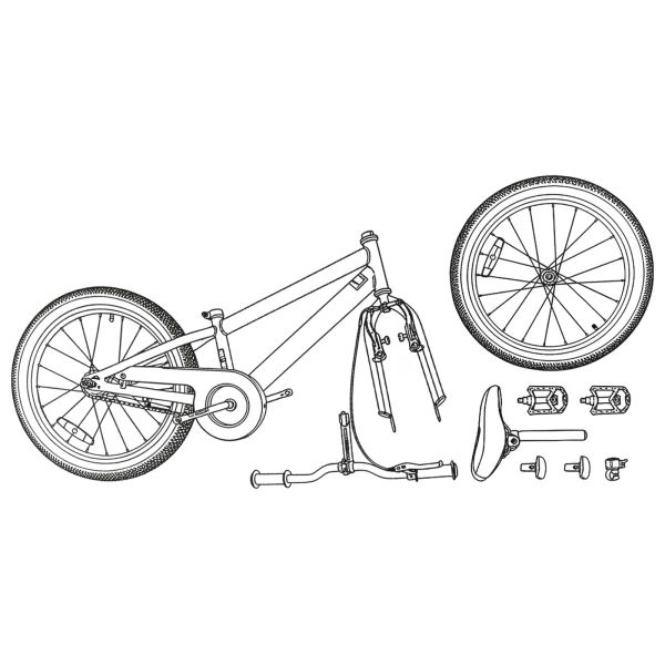 Планински Велосипед 20 инча 6-Speed за 5-8 години Бяло