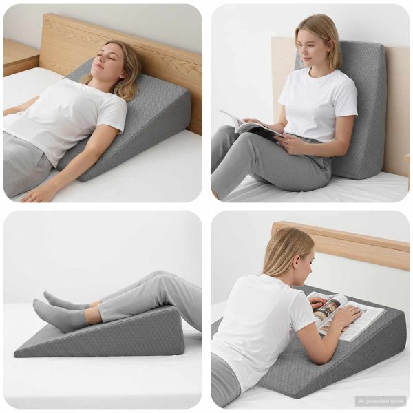 Възглавница за лагер Едноцветен Сив