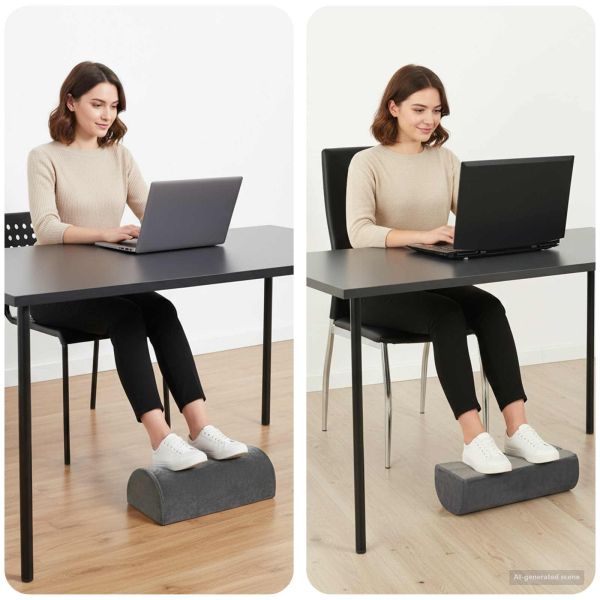 Възглавница за повдигане на крака Едноцветен Сив