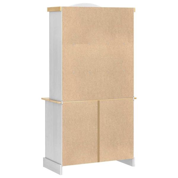 Служебен шкаф Бяло 100 x 48,5 x 179 см Солидно борово дърво