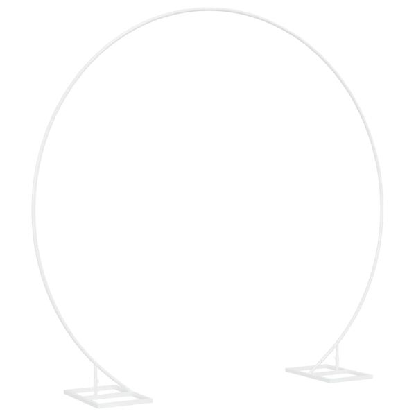 Сватбена арка Бяло 220 x 45 x 200 см Стомана