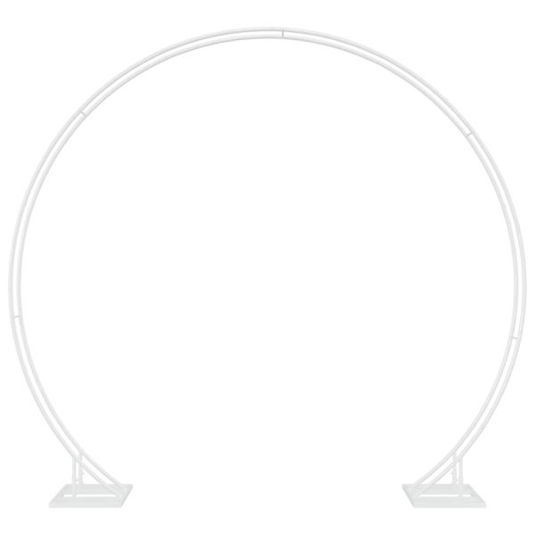 Сватбена арка Бяло 220 x 45 x 200 см Стомана