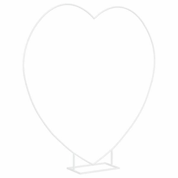 Сватбена арка Бяло 195 x 35 x 211 см Стомана