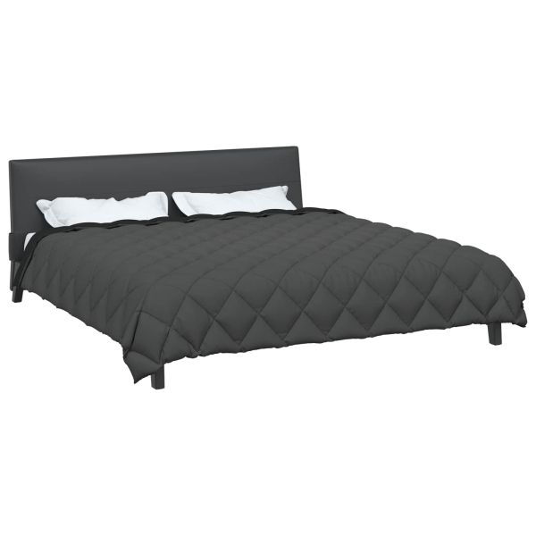 Зимен юрган Черно и антрацит 240 x 200 cm Микрофибър