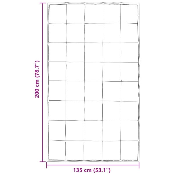 Летен юрган Сребрист 200 x 135 см Сатен и микрофибър