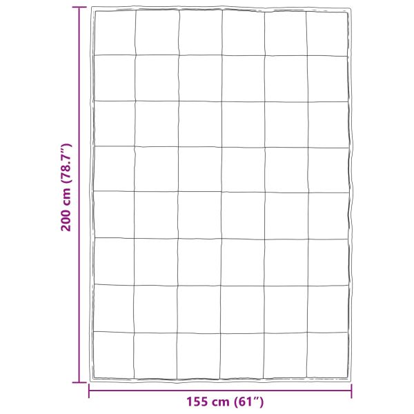 Летен юрган Сребрист 200 x 155 см Сатен и микрофибър