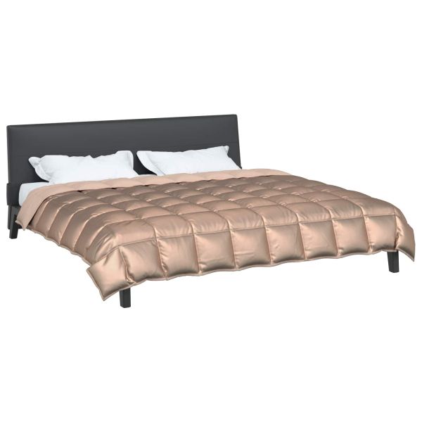 Зимен юрган Златист 240 x 200 cm Сатен и микрофибър