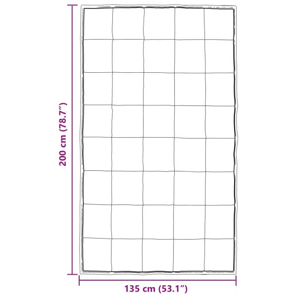 Зимен юрган Сребрист 200 x 135 см Сатен и микрофибър