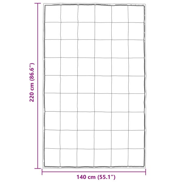 Зимен юрган Сребрист 220 x 140 cm Сатен и микрофибър