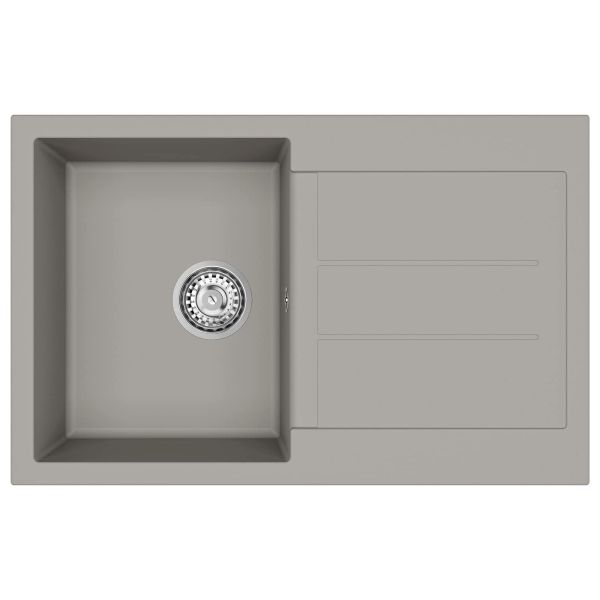 Мивка Сив 780 x 500 мм 80% Кварц и 20% Смола