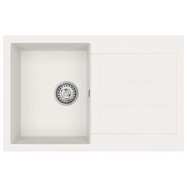 Мивка Бяло 780 x 500 мм 80% Кварц и 20% Смола