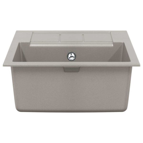 Мивка Сив 620 x 500 мм 80% Кварц и 20% Смола