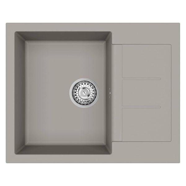 Мивка Сив 620 x 500 мм 80% Кварц и 20% Смола