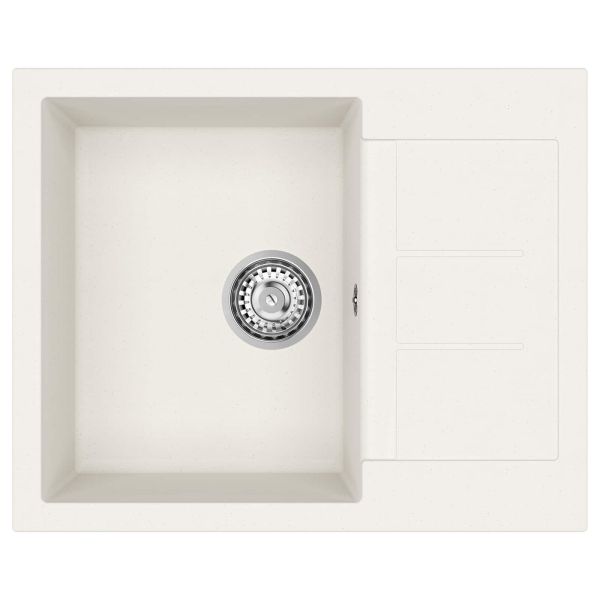 Мивка Бяло 620 x 500 мм 80% Кварц и 20% Смола