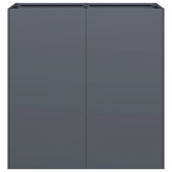 Кашпа, антрацит, 80x40x80 см, студеновалцувана стомана