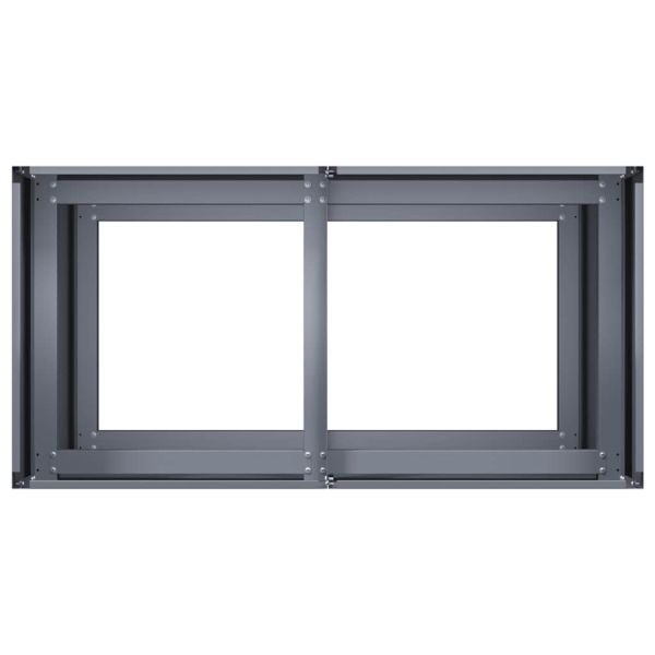 Кашпа, антрацит, 80x40x80 см, студеновалцувана стомана