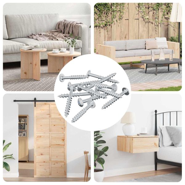 Винт 12 pcs Сребрист 9,8 x 35 мм Желязо