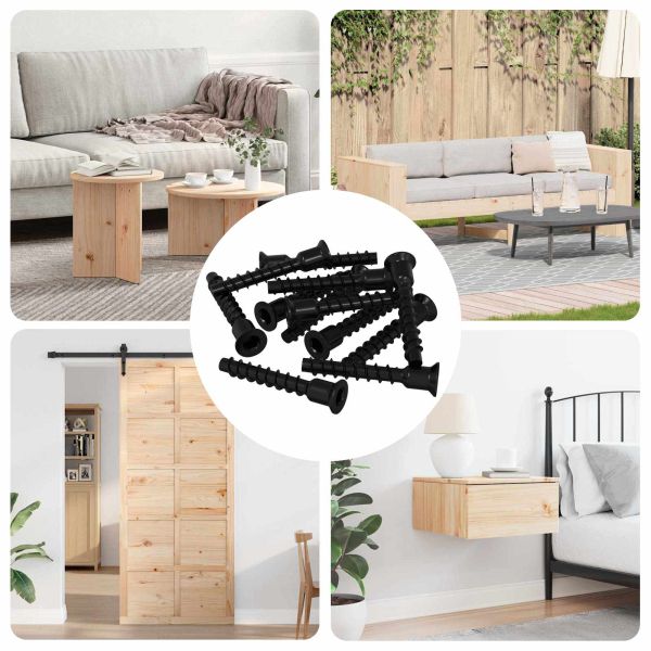 Гнездова капачка с главичка 12 pcs Черно 10 x 40 мм Желязо