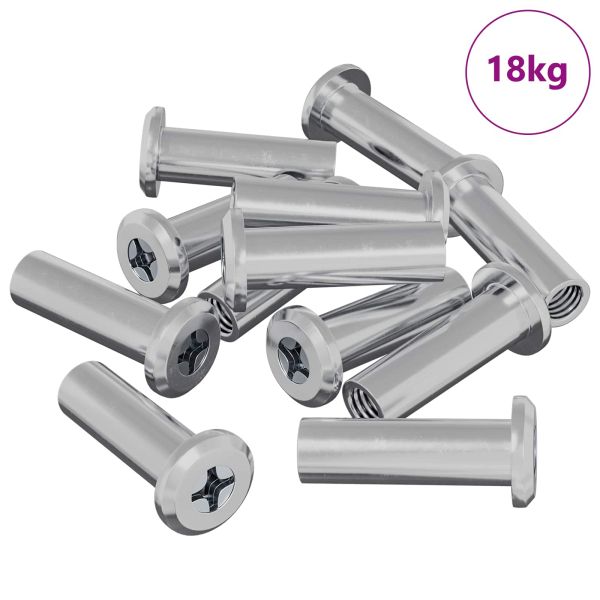 Гайка с заключване 2857 pcs Сребрист Стомана