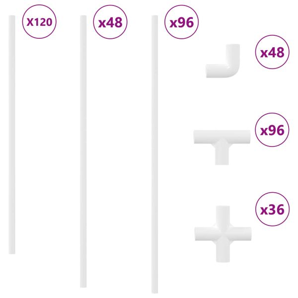 PVC Тръба 12 pcs Бяло 12,2 x 1,8 x 500 мм Mterialpp и PE