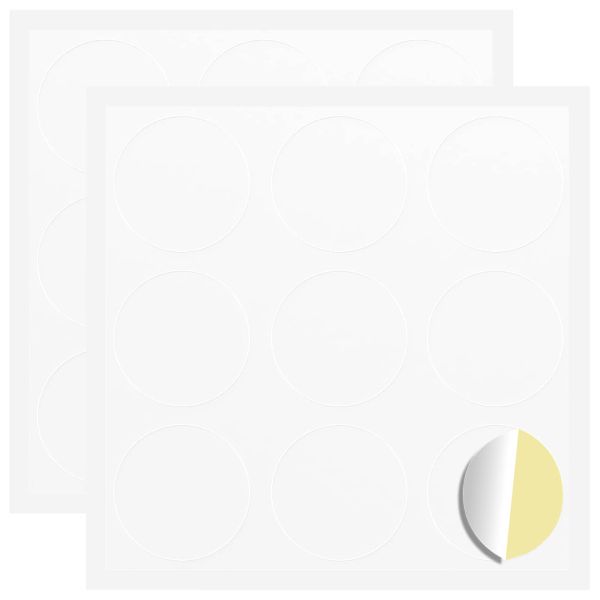 Стикер 2 pcs Бяло Ø 20 x 0,5 мм Хартия