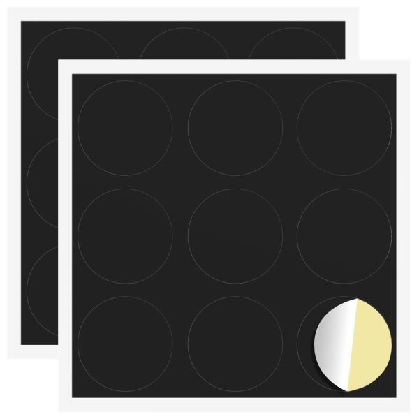 Самозалепваща корица за винтове 2 pcs Черно Ø 20 x 0,5 мм