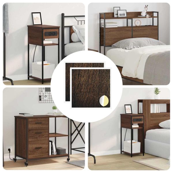 Самозалепваща корица за винтове 2 pcs Кафяв дъб Ø 20 x 0,5 мм