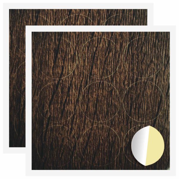 Самозалепваща корица за винтове 2 pcs Кафяв дъб Ø 20 x 0,5 мм