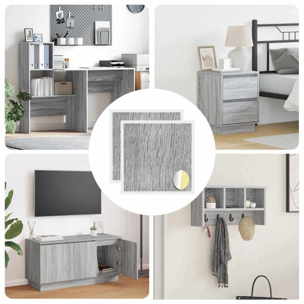 Самозалепваща корица за винтове 2 pcs Сив Сонома Ø 20 x 0,5 мм