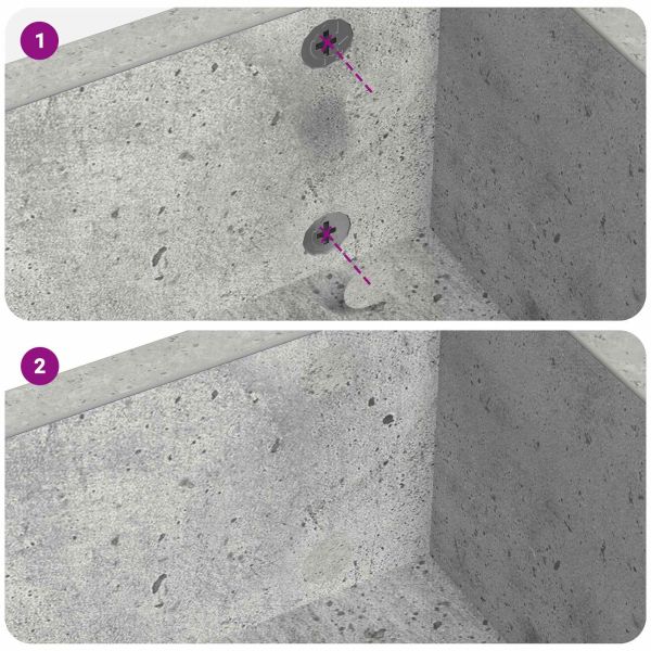 Самозалепваща корица за винтове 2 pcs Циментено сиво