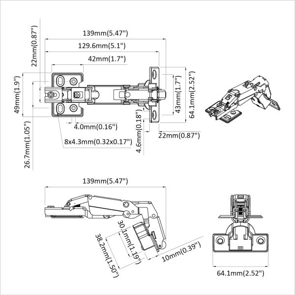 Панта 2 pcs Никел 35 мм Желязо