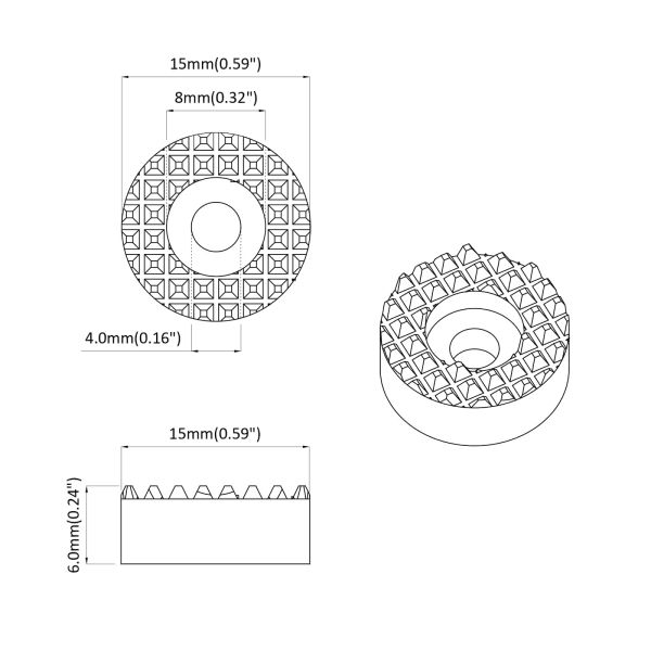 Протектори за крака на стол 18000 pcs Прозрачен Ø 15 x 16 мм