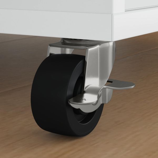 Кастър 2 pcs Черен и сребрист 50,7 x 50,7 x 24,4 мм