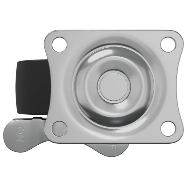 Кастър 2 pcs Черен и сребрист 50,7 x 50,7 x 24,4 мм