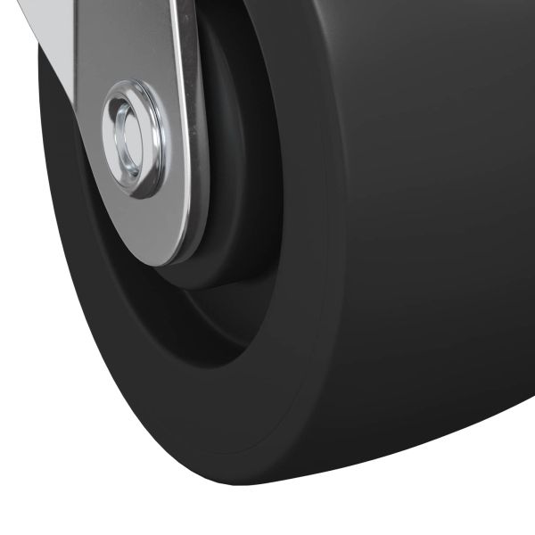 Кастър 12 pcs Черен и сребрист 63 x 48 x 46 мм Желязо и найлон