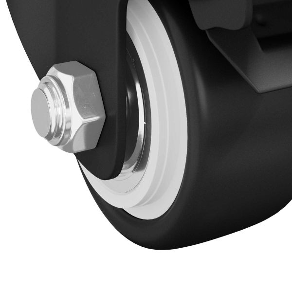 Колела 12 pcs Черно M6 x 1.5 мм Желязо и найлон