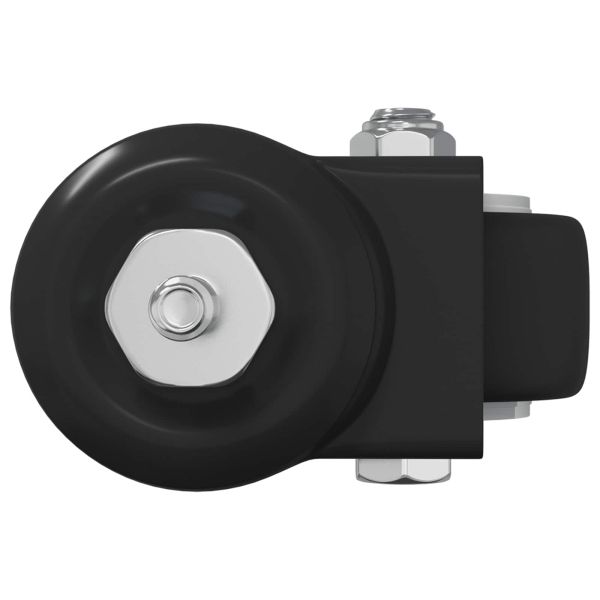 Въртящо се колело 2 pcs Черно M6 мм Желязо и найлон