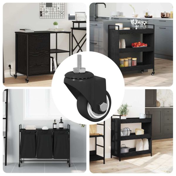 Въртящо се колело 12 pcs Черно 40,4 x 40,4 x 19,7 мм