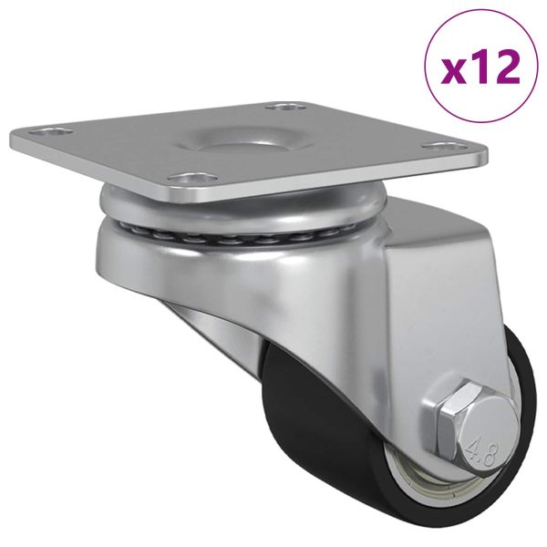 Кастър 12 pcs Сребрист 50 mm Найлон