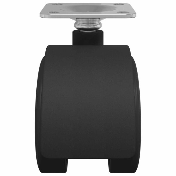 Въртящо се колело 2 pcs Черно 39,5 x 39,5 x 37,8 мм Желязо и ПП