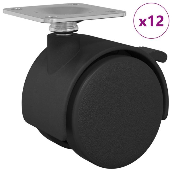 Маневрен елемент 12 pcs Черно 39,5 x 39,5 x 37,8 мм