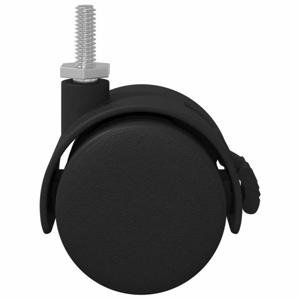 Кастър 2 pcs Черен и сребрист 40,1 x 40,1 x 37,8 мм Желязо и ПП