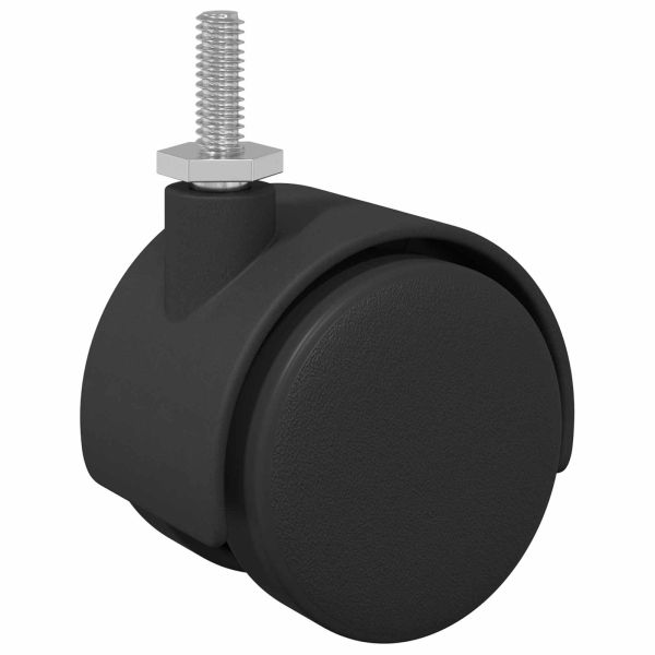 Кастър 12 pcs Черен и сребрист 37,8 х 40 мм Желязо и ПП